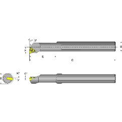 S08M-STUCR-2 Right Hand 1/2 Shank Indexable Boring Bar - Makers Industrial Supply