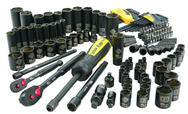 STANLEY® FATMAX® 1/4" & 3/8" Drive 141 Piece Matte Black Chrome Mechanic's Tool Set - Makers Industrial Supply