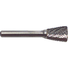 1/4 EdgeHog Back Taper Miniature Carbide Bur SN-51 Std Alt. Diamond(Double) - Makers Industrial Supply