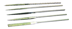 5 Pc. 2-3/4" Diamond Length - 5-1/2" OAL - 150 Grit - Diamond Needle File Set - Makers Industrial Supply