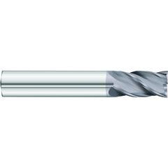 1/2 x 1/2 x 1 x 3 OAL .030 C/R 4 Flute Carbide End Mill - Round Shank-AlCrN Coated - Makers Industrial Supply