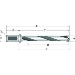 25015H-100F Flanged T-A® Spade Blade Holder - Helical Flute- Series 1.5 - Makers Industrial Supply