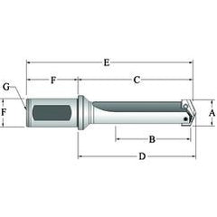 29020S-32FM Flanged T-A® Spade Blade Holder - Straight Flute- Series 2 - Makers Industrial Supply