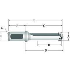 290Y0S-20FM Flanged T-A® Spade Blade Holder - Straight Flute- Series Y - Makers Industrial Supply