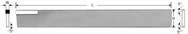 3/32 x1/2 x4-1/2" - RH Brazed Hard Steel - Cut-Off Blade - Makers Industrial Supply