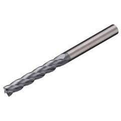 8mm Dia. x 75mm Overall Length 3-Flute Square End Solid Carbide SE End Mill-Round Shank-Center Cut-Uncoated - Makers Industrial Supply