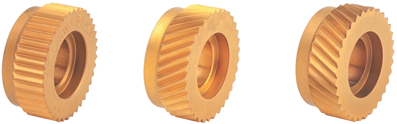 Knurling Wheel - 1/4" Hole Dia; 1/2" Dia; 25 TPI; Diagonal Left - Makers Industrial Supply
