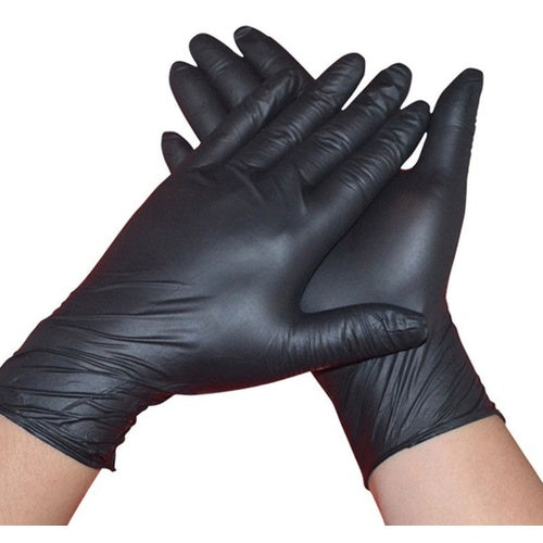 Extra-Large Black Nitrile 3.5 mil Disposable Gloves (Box/95) - Exact Industrial Supply