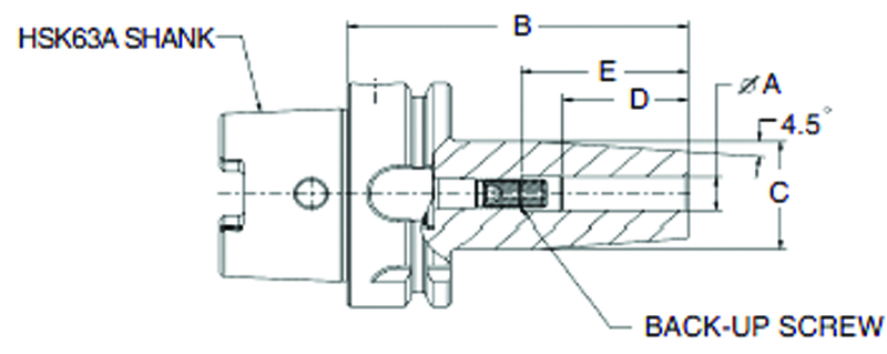 12mm HSK63A Shrink Fit Toolholder - 90mm Gauge Length - Makers Industrial Supply