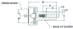 20mm HSK63A Shrink Fit Toolholder - 120mm Gauge Length - Makers Industrial Supply