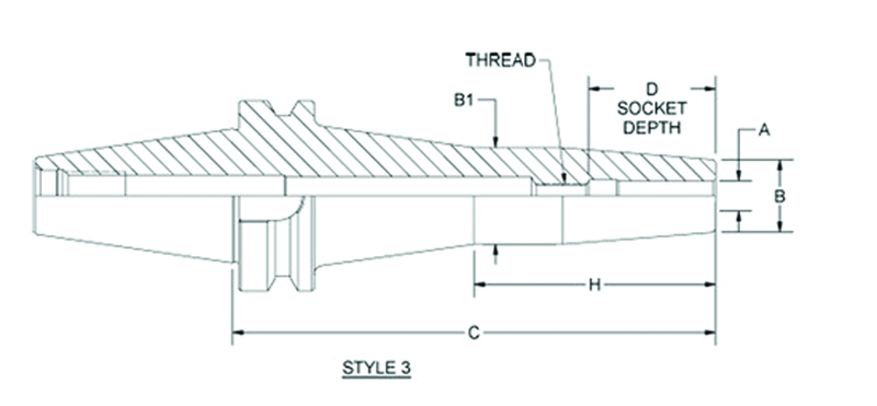 HSK100 1 x 6.30 - Shrink Fit Tool Holder - Makers Industrial Supply