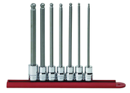 7PC SAE LONG BALL HEX BIT SKT SET - Makers Industrial Supply