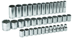 37PC 1/2" DR 12PT METRIC MASTER SKT - Makers Industrial Supply