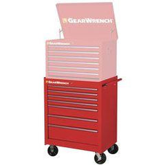 27" 7 DRAWER ROLLER CABINET RED - Makers Industrial Supply