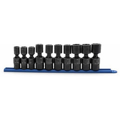 10 Pc. 1/2″ Drive 6 Point Metric X-Core Universal Impact Socket Set