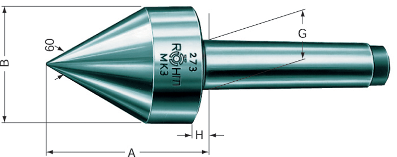 5MT HD 60° Pipe Nose - Live Center - Makers Industrial Supply