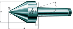 4MT HD 60° Pipe Nose - Live Center - Makers Industrial Supply