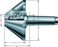 2MT HD 60° Bull Nose - Live Center - Makers Industrial Supply