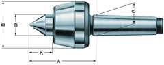 3MT Revolving Tailstock Standard - Live Center - Makers Industrial Supply