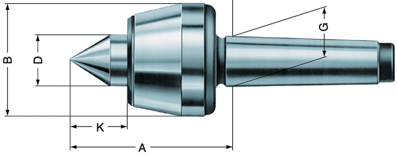 5MT Revolving Tailstock Standard - Live Center - Makers Industrial Supply