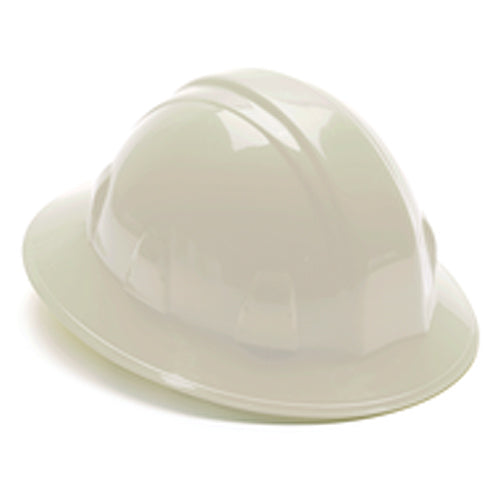 Hard Hat - White Full Brim 4 Point Ratchet Style - Makers Industrial Supply