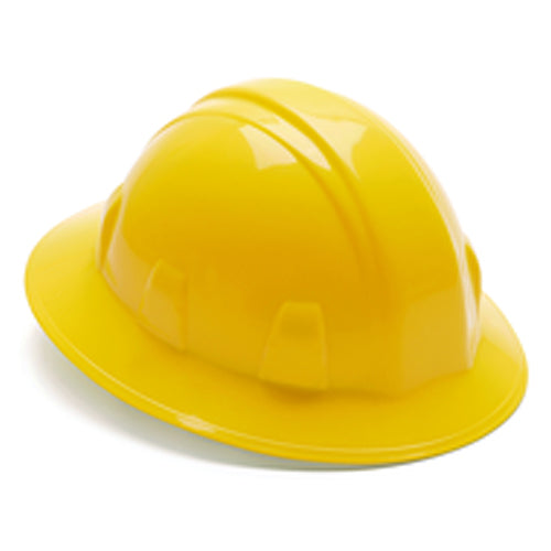 Hard Hat - Yellow Full Brim 4 Point Ratchet Style - Makers Industrial Supply