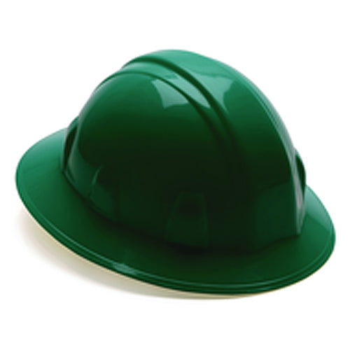 Hard Hat - Green Full Brim 4 Point Ratchet Style - Makers Industrial Supply