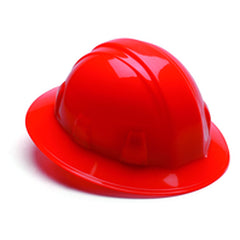 Hard Hat - Hi-Viz Orange Full Brim 4 Point Ratchet Style - Makers Industrial Supply