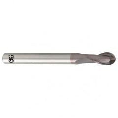 14mm Dia. - 110mm OAL - Carbide - Ball End HP End Mill-2 FL - Makers Industrial Supply