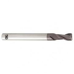 5/8 Dia. x 3-1/2 Overall Length 2-Flute .090 C/R Solid Carbide SE End Mill-Round Shank-Center Cutting-TiALN - Makers Industrial Supply