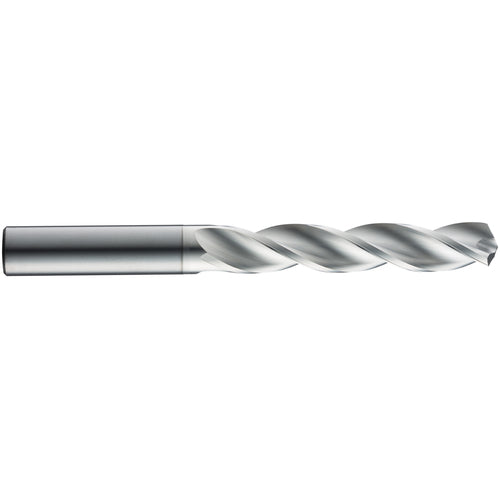 6.5 mm Dia. × 8 mm Shank × 53 mm Flute Length × 91 mm OAL, 5xD, 124°, TB, 3 Flute, External, Round Solid Carbide Drill - Exact Industrial Supply