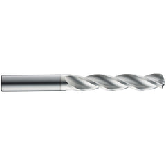 5.5 mm Dia. × 6 mm Shank × 44 mm Flute Length × 82 mm OAL, 5xD, 124°, TB, 3 Flute, External, Round Solid Carbide Drill - Exact Industrial Supply