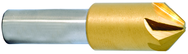 5/8" Size-3/8" Shank-82°-M42;TiN 6 Flute Chatterless Countersink - Makers Industrial Supply