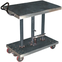 Hyd Post Table-Partial SS 1K lb 20 × 36 - Exact Industrial Supply