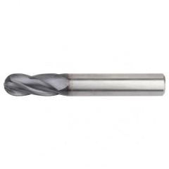 5/8x5/8x1-1/4x3-1/2 Ball Nose 4FL Carbide End Mill-Weldon Shank-TiAlN - Makers Industrial Supply