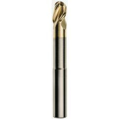 3/16 x 3/16 x 1/4 x 3 w/1 Reach Ball Nose 3 Flute Carbide M223N Streaker End Mill-ZrN - Makers Industrial Supply