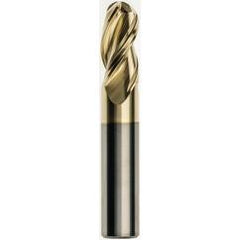 4 x 4 x 12 x 50mm Ball Nose 3 Flute Carbide M223 Streaker End Mill-ZrN - Makers Industrial Supply