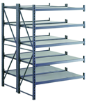 50 x 52 x 78" - Welded Frame Double Straight Shelving Add-On Unit (Gray) - Makers Industrial Supply