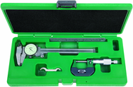 3 Pc. Measuring Tool Set - Includes Caliper, Micrometer and Scale - Makers Industrial Supply