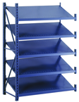 52 x 24 x 78" - Welded Frame Single Tilt Shelving Add-On Unit (Gray) - Makers Industrial Supply