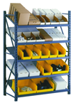 52 x 24 x 78" - Welded Frame Single Tilt Shelving Starter Unit (Gray) - Makers Industrial Supply