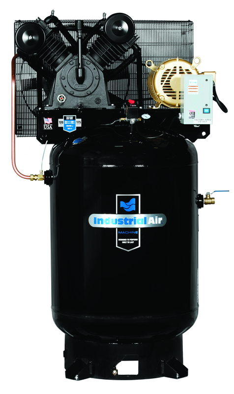 120 Gal Two Stage Air Compressor, Vertical, 175 PSI - Makers Industrial Supply