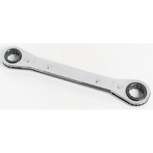 ‎Proto Offset Double Box Reversible Ratcheting Wrench 9 × 10 mm - 6 Point - Makers Industrial Supply