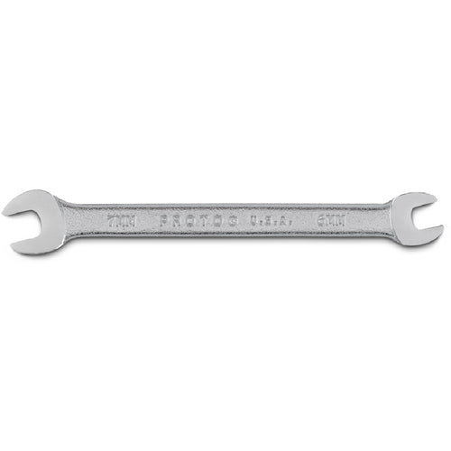 Proto Satin Open-End Wrench - 6 mm × 7 mm - Makers Industrial Supply