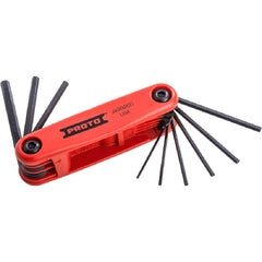 ‎Proto 9 Piece Folding Hex Key Set with Comfort Grip: .050-3/16″ - Makers Industrial Supply