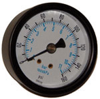 1/4 NPT Back Air Gauge 160 PSI - Makers Industrial Supply