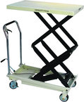 Double Scissor Lift Table - 35-5/8 x 20-1/8'' 770 lb Capacity; 13-9/16 to 51-1/8 Service Range - Makers Industrial Supply