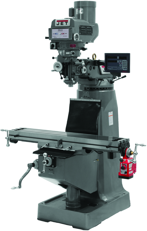 JTM-4VS Mill With Newall DP700 DRO and X- Axis Powerfeed - Makers Industrial Supply