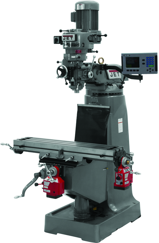 JTM-2 Mill With 3-Axis ACU-RITE 200S DRO (Quill) With X and Y-Axis Powerfeeds - Makers Industrial Supply