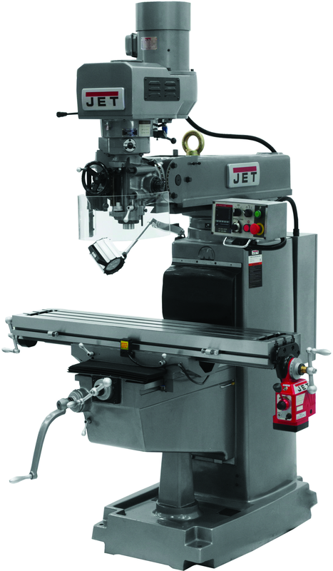 JTM-1050EVS2/230 Mill With 3-Axis Acu-Rite 300S DRO (Knee) With X, Y and Z-Axis Powerfeeds and Air Powered Draw Bar - Makers Industrial Supply